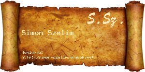 Simon Szelim névjegykártya